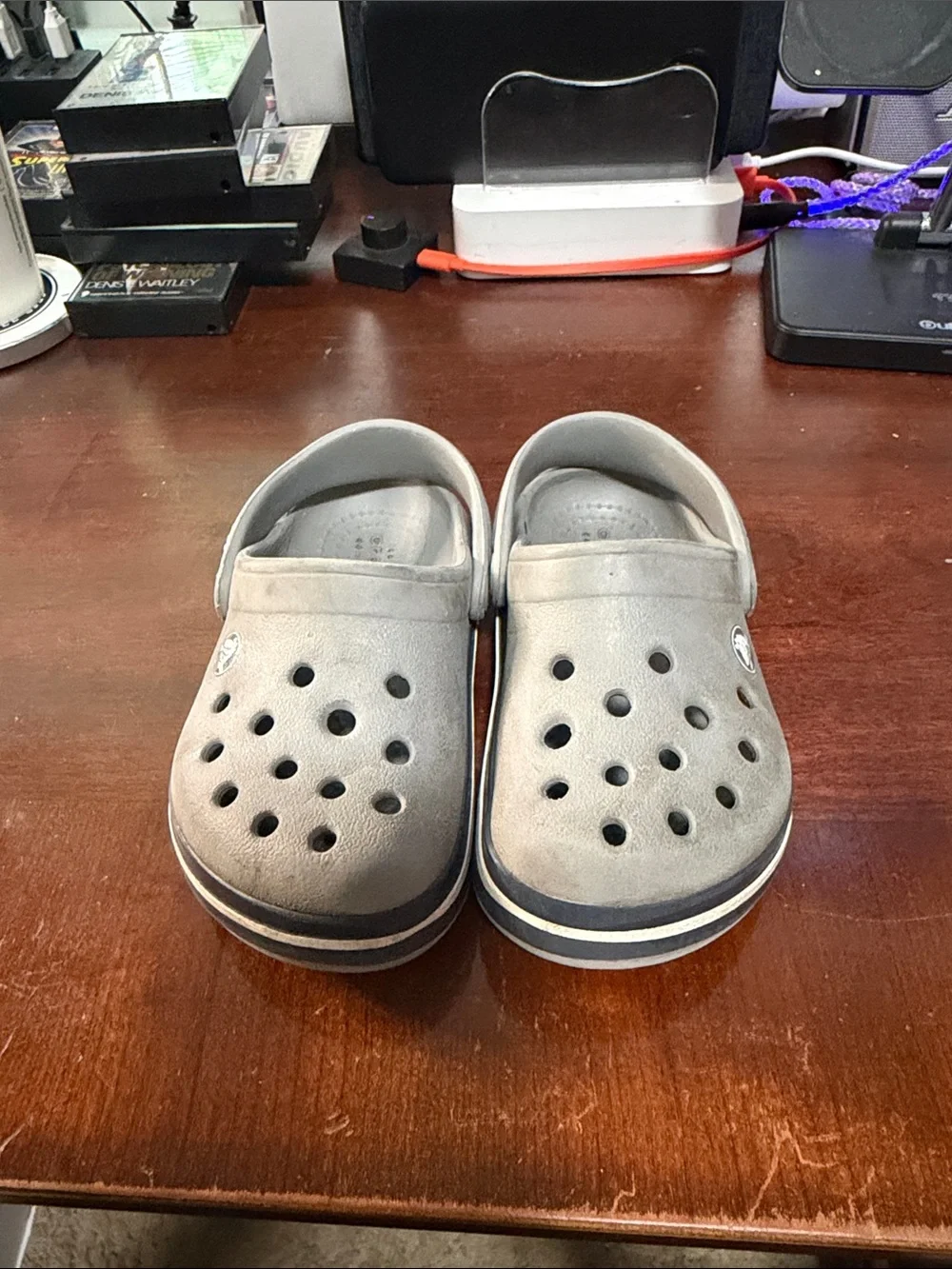 CROCS Kids Light Gray Clog Sandals